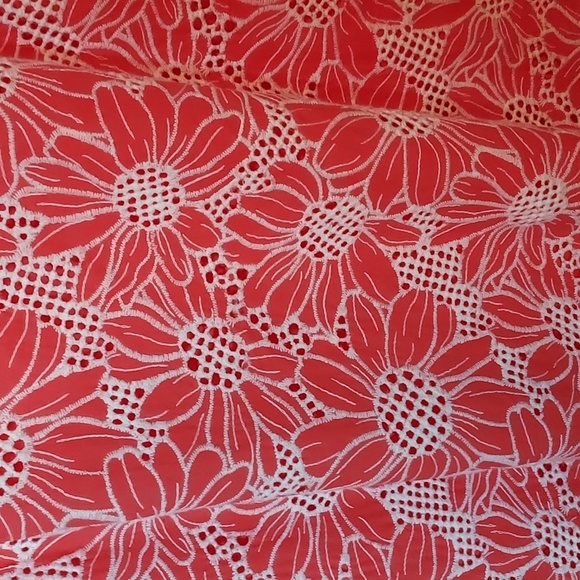 Milly Breanna Tournesol Eyelet Dress Coral - Picture 7 of 16